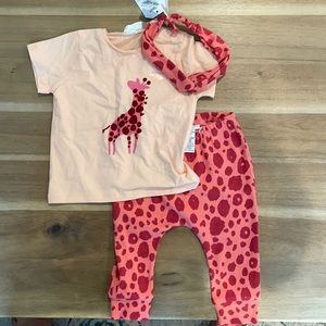 3 piece matching giraffe set